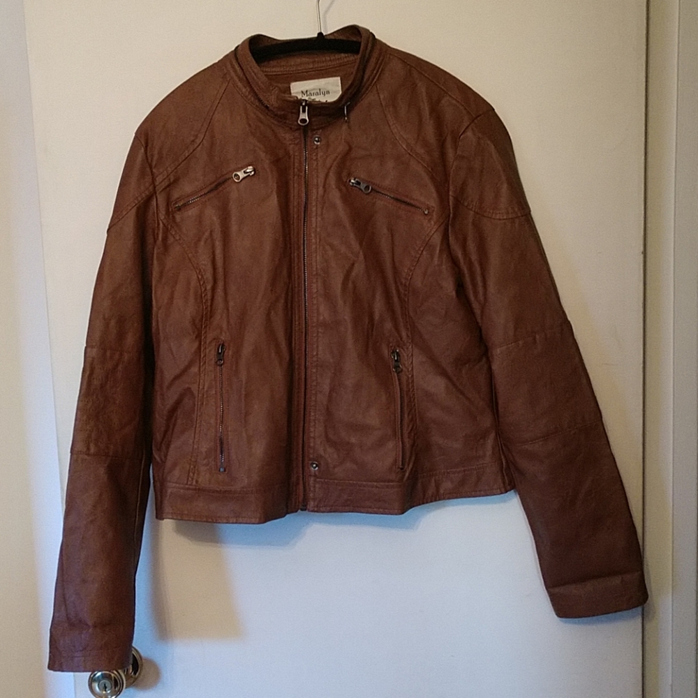 Faux leather jacket